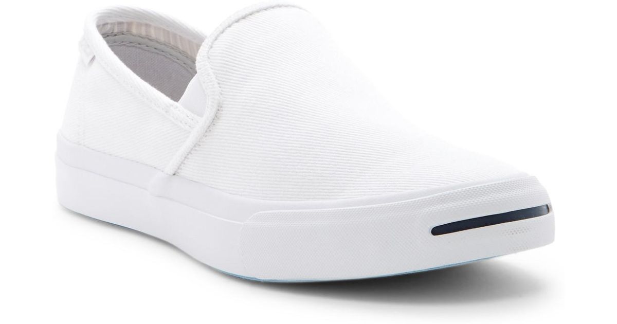 converse jack purcell slip on white