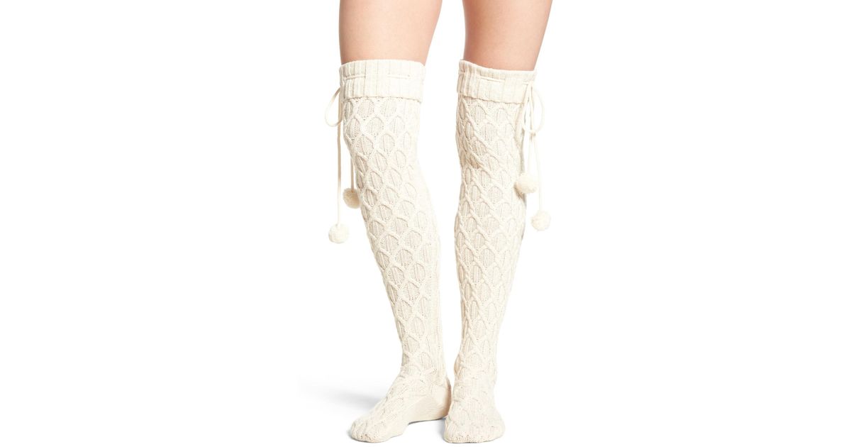 sparkle cable knit over the knee socks