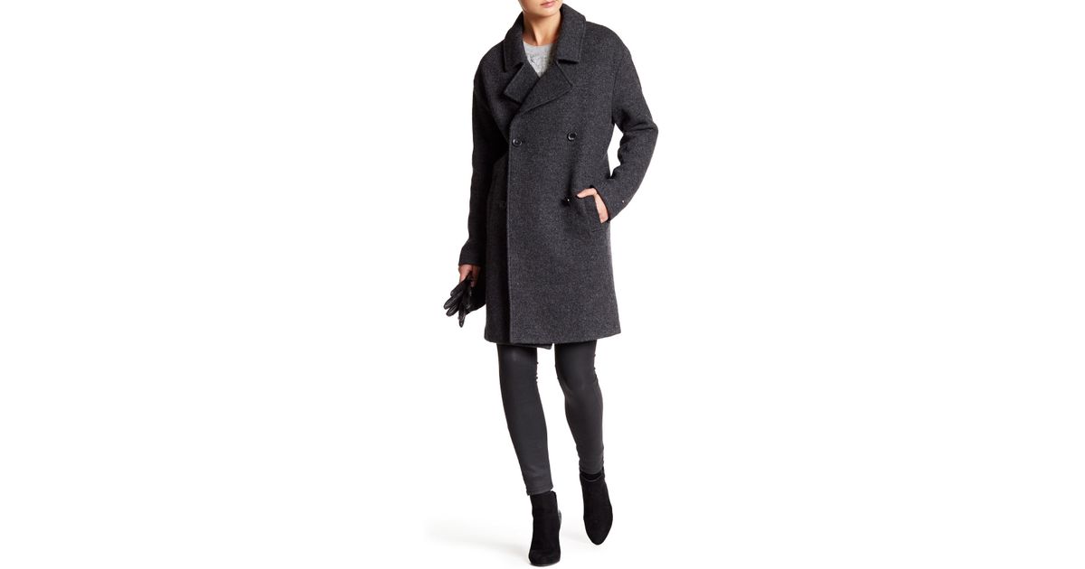 tommy hilfiger double breast wool blended coat