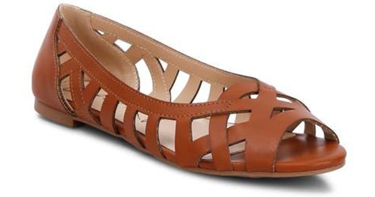 London Rag Felicity LONDON RAG Moira Flat in Brown | Lyst
