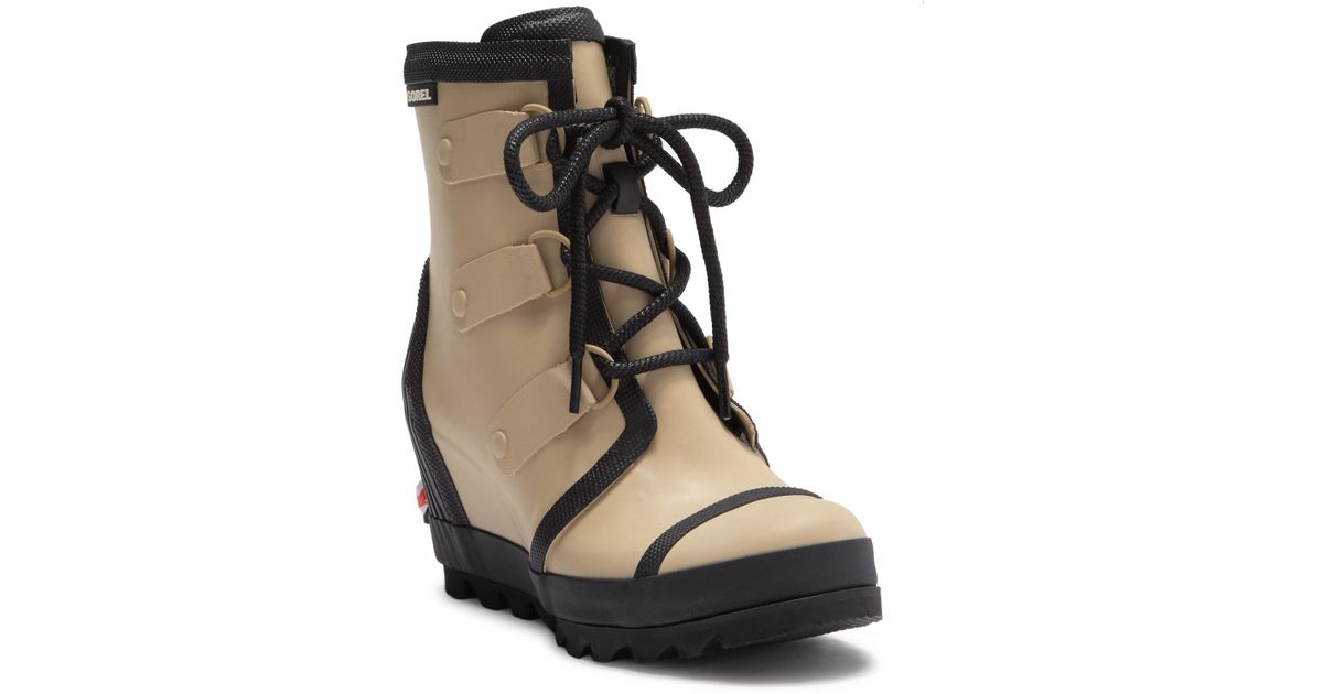 joan waterproof wedge felt chelsea boot