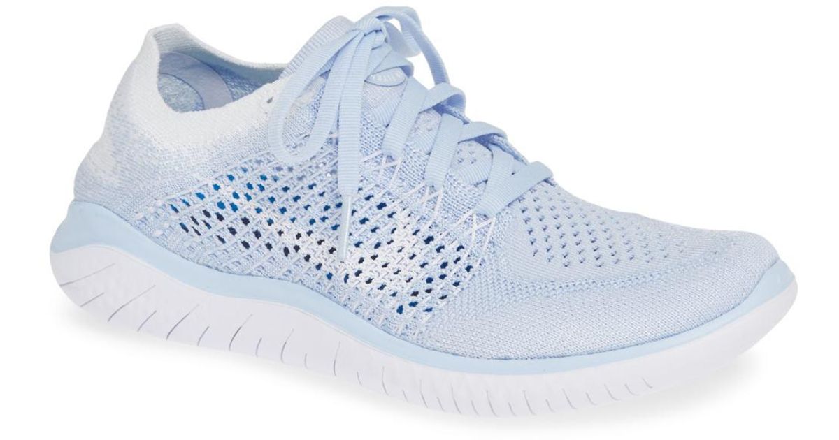 Nike Synthetic Free Rn Flyknit 2018 Running Shoe (women) in White - Lyst
