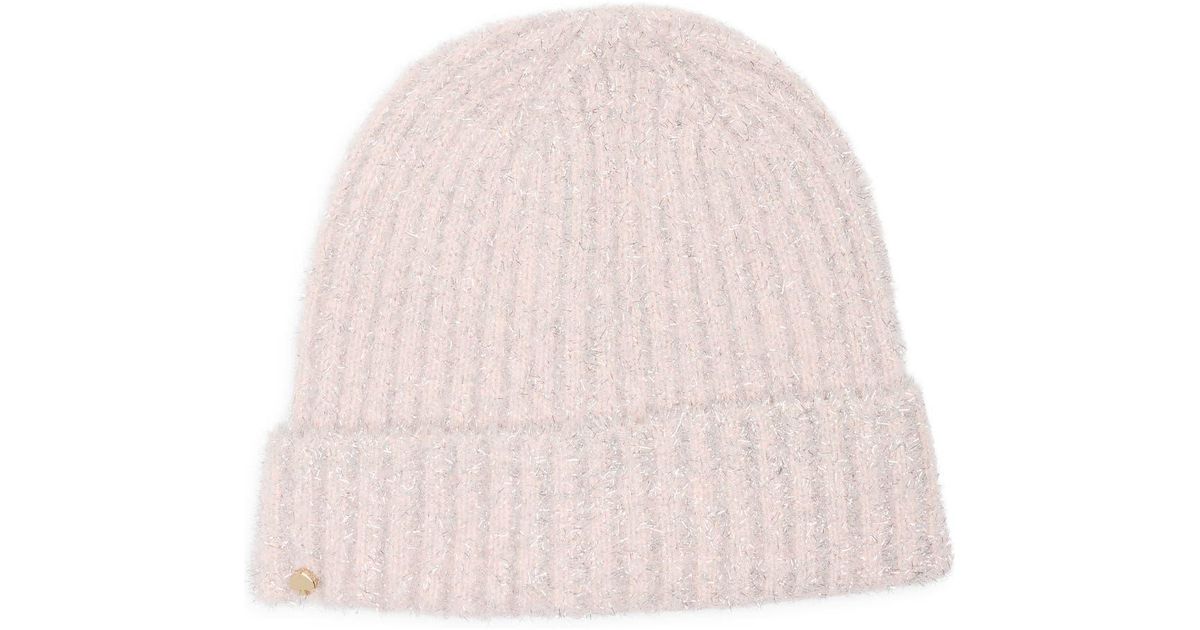 Kate Spade Tinsel Knit Beanie ~ English Rose Kate Spade New York Knit Pom Pom English Rose | Mercari main image 2