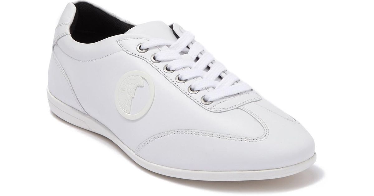 versace collection nappa leather sneaker