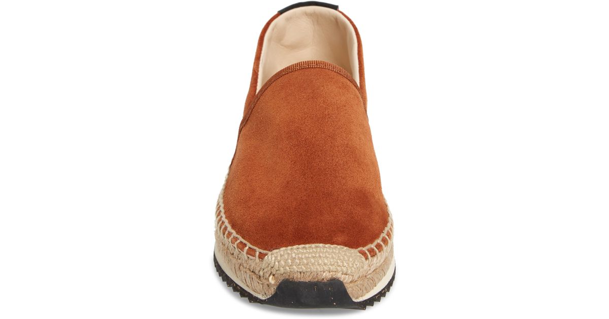 Rag & Bone Espadrille Slipon Sneaker In Redwood Suede At Nordstrom