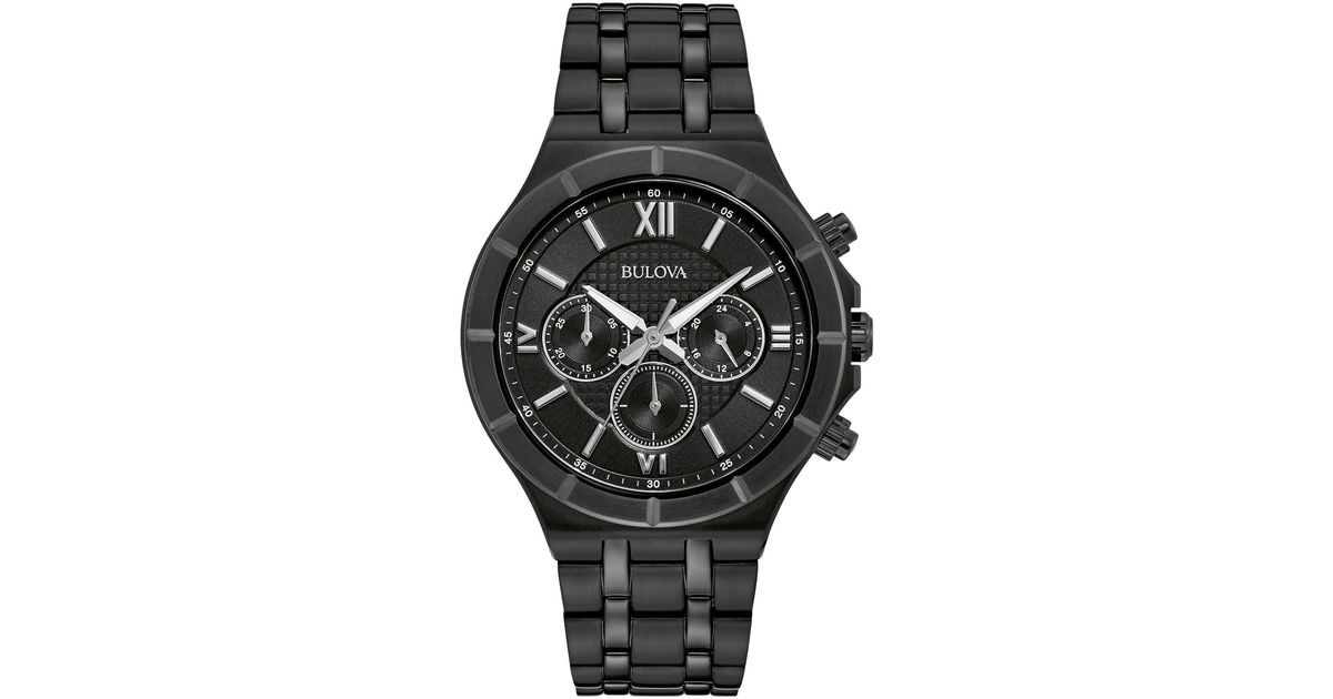 Bulova Classic Chronograph Collection Bracelet Watch in Black for Men