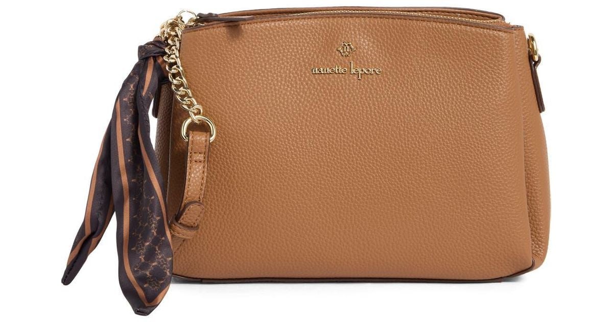 Convertible  Nanette Lepore Tan Vegan Leather Backpack Tote Nanette Lepore Ariela Convertible Tote Bag Vegan Leather  main image 3