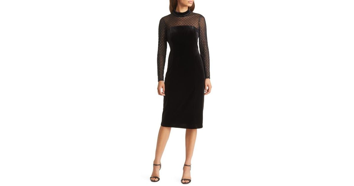 Eliza j lace yoke sheath dress hotsell