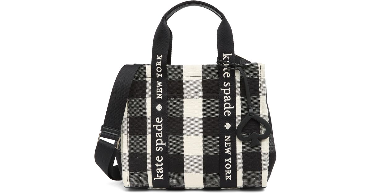 Kate Spade Small Woven Tote Bag in Black | Lyst