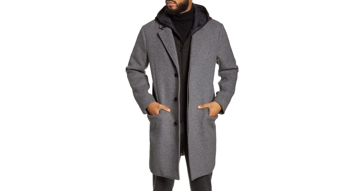 hooded top coat