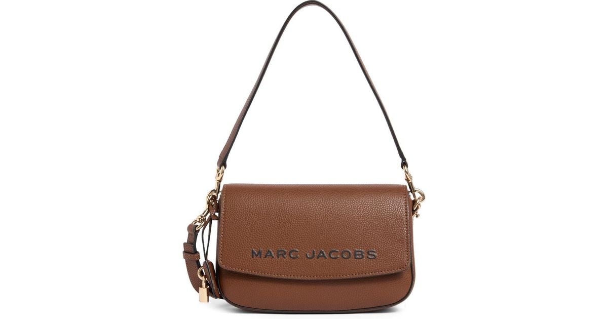 Marc Jacobs The Bold Saddle Leather Shoulder Bag in Brown | Lyst