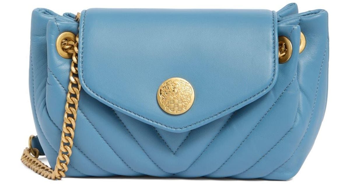Vince Camuto Small Theon Leather Crossbody Bag in Blue Lyst