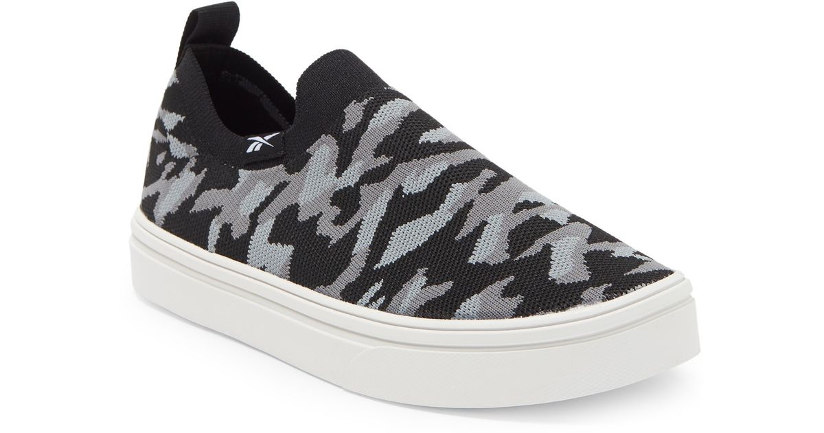 Reebok Onlux Slipon Sneaker In Black/grey 6/grey 4 At Nordstrom Rack