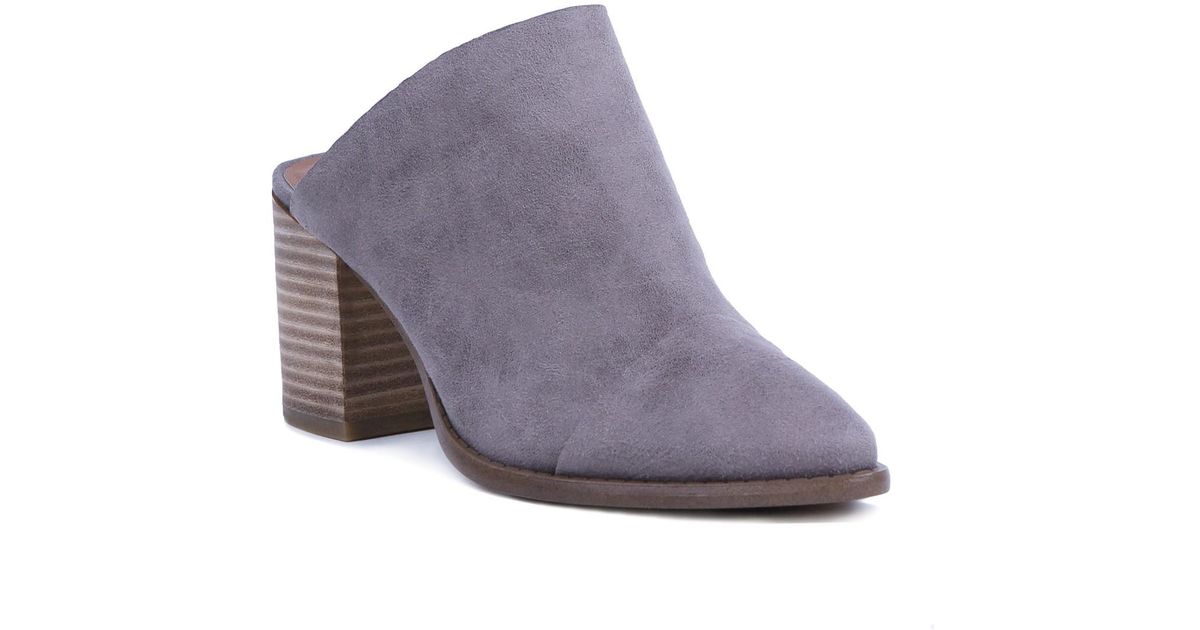 report tisha block heel mule