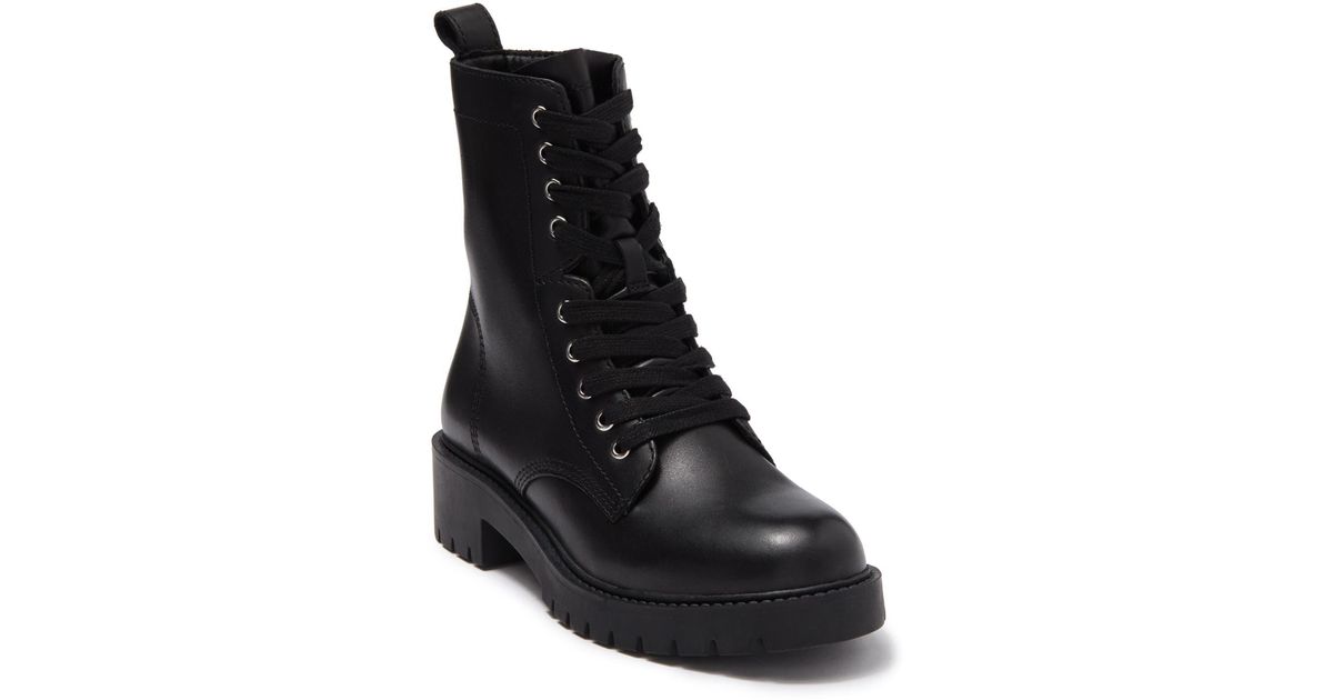 steve madden checker combat boot
