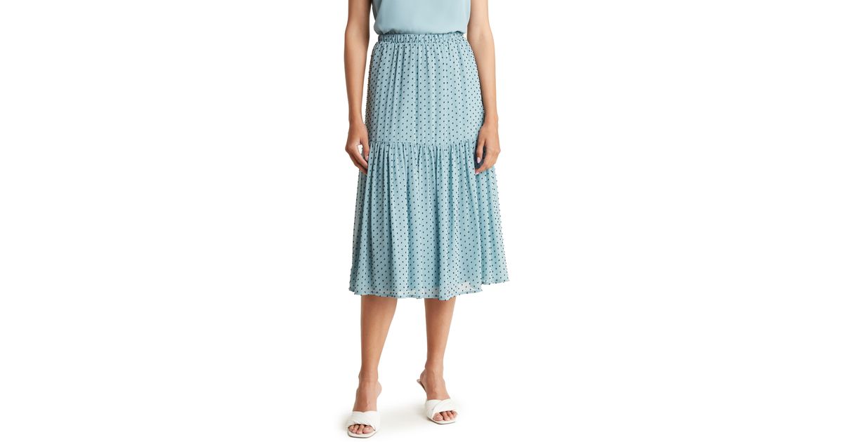 Nordstrom Rack Dotted Pullon Skirt in Blue Lyst