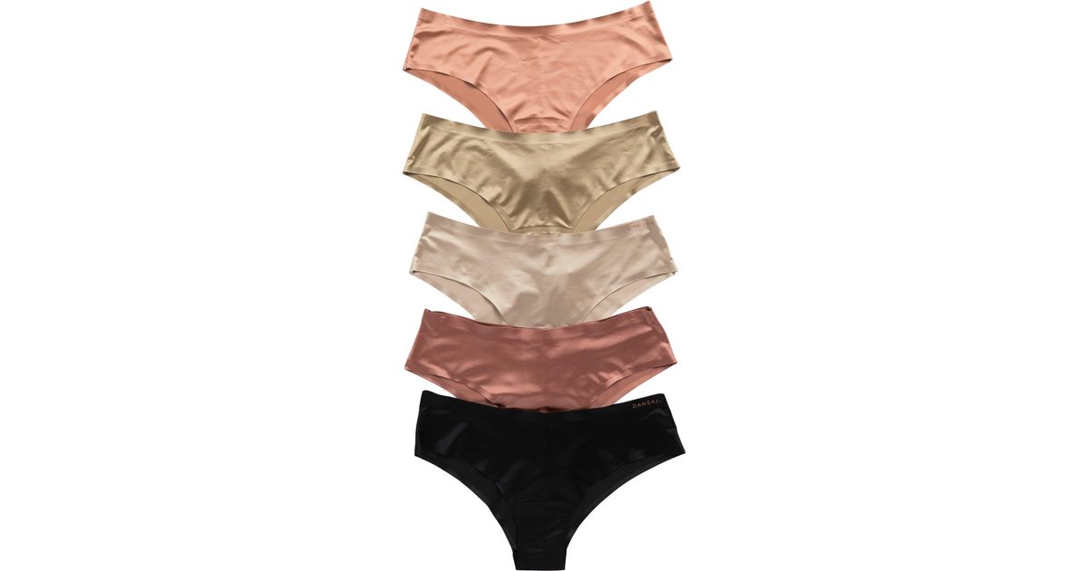 Danskin 5-pack Shiny Micro Cheeky Panties