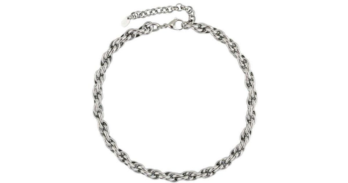Rebel Twist Chain Necklace in Metallic | Lyst