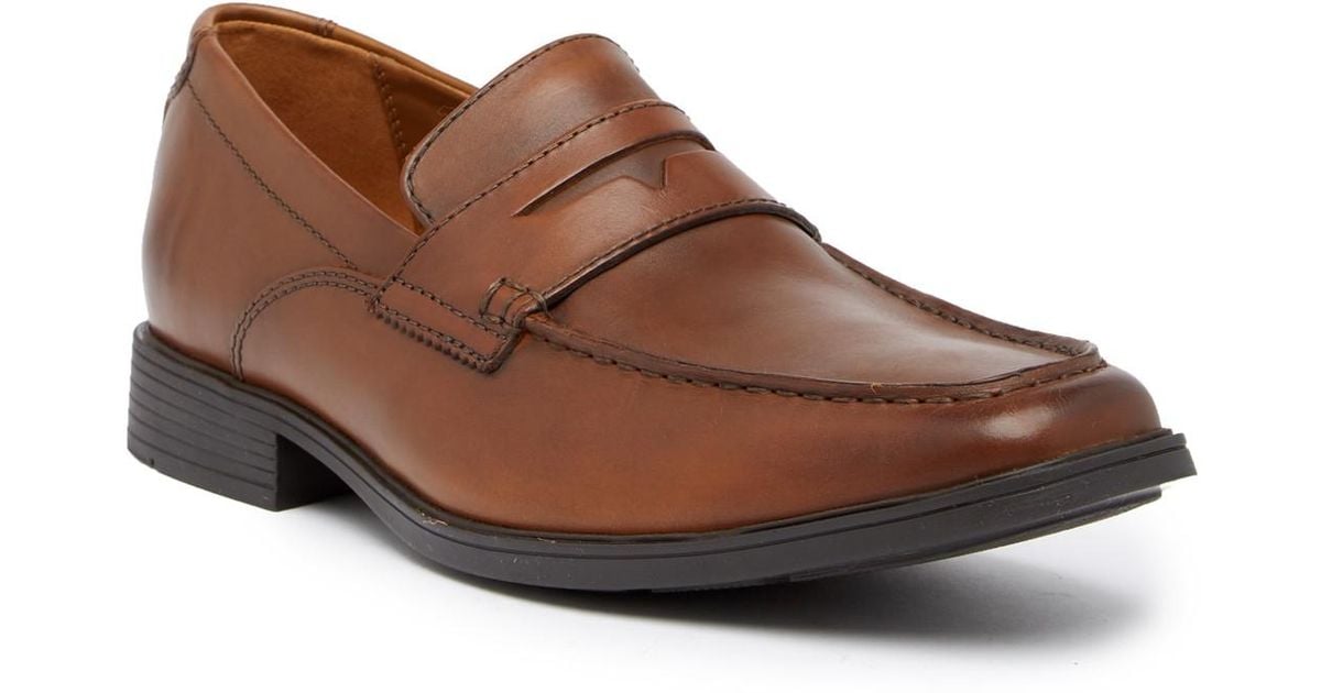 Clarks Tilden Way Leather Penny Loafer 