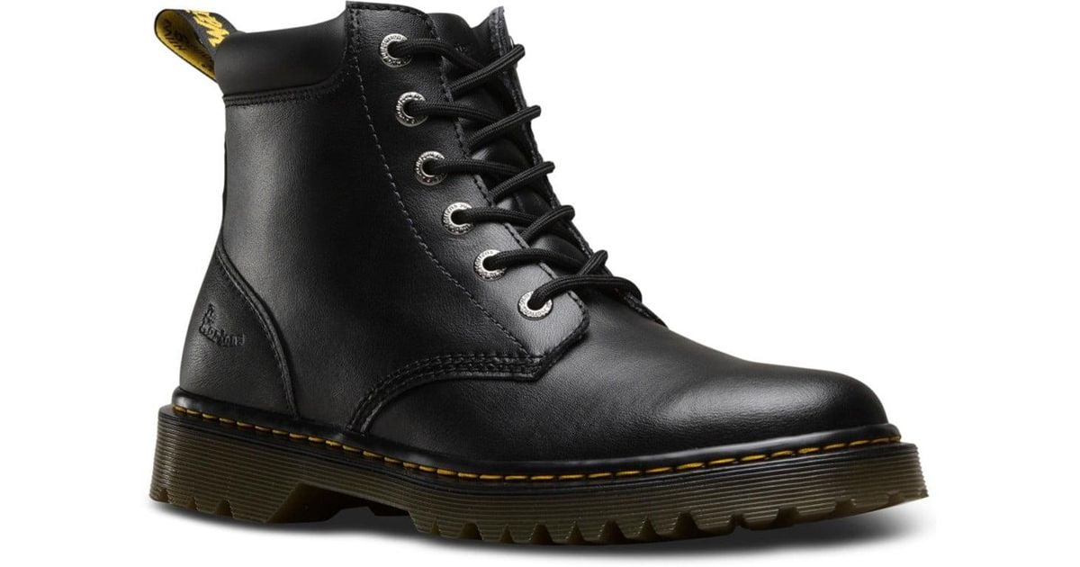 Dr. Martens Cartor Lace up Leather Boot in Black for Men Lyst