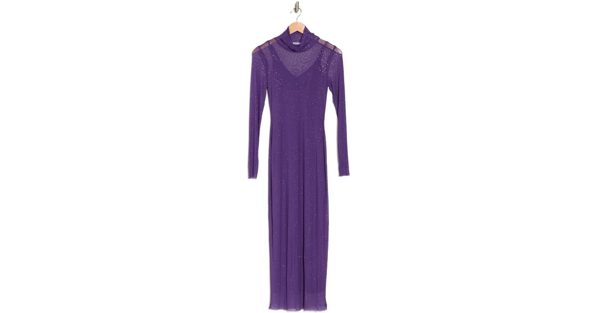 Womens Balmain purple Monogram-Mesh Midi Dress