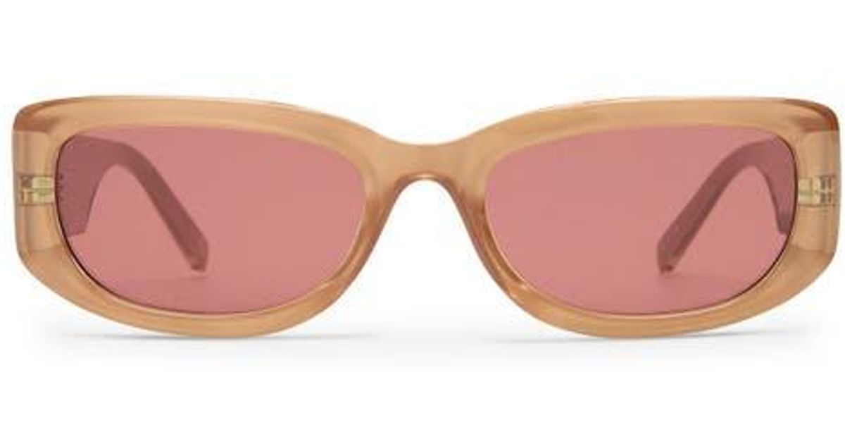 Le Specs Monopoly 55Mm Rectangular Sunglasses in Pink | Lyst