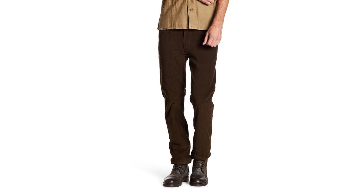 Levi's 514 Straight Leg Compost Corduroy Pants in Brown for Men | Lyst