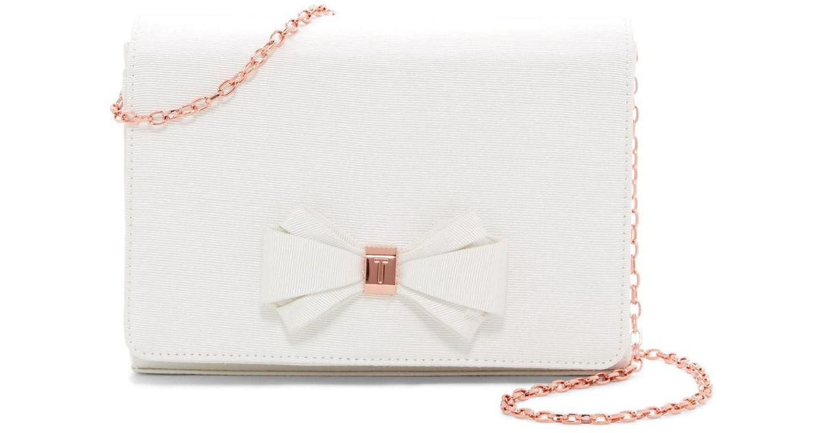 white evening purse