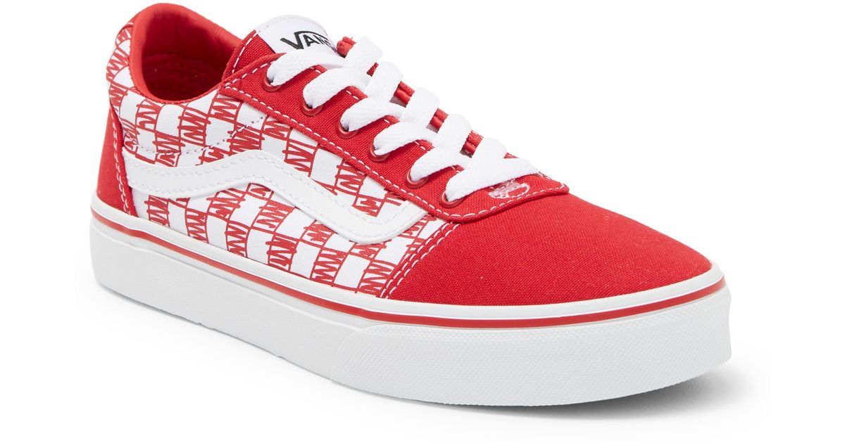 Vans Kids' Ward Sketch Checkerboard Sneaker In Sketched Checkerboard