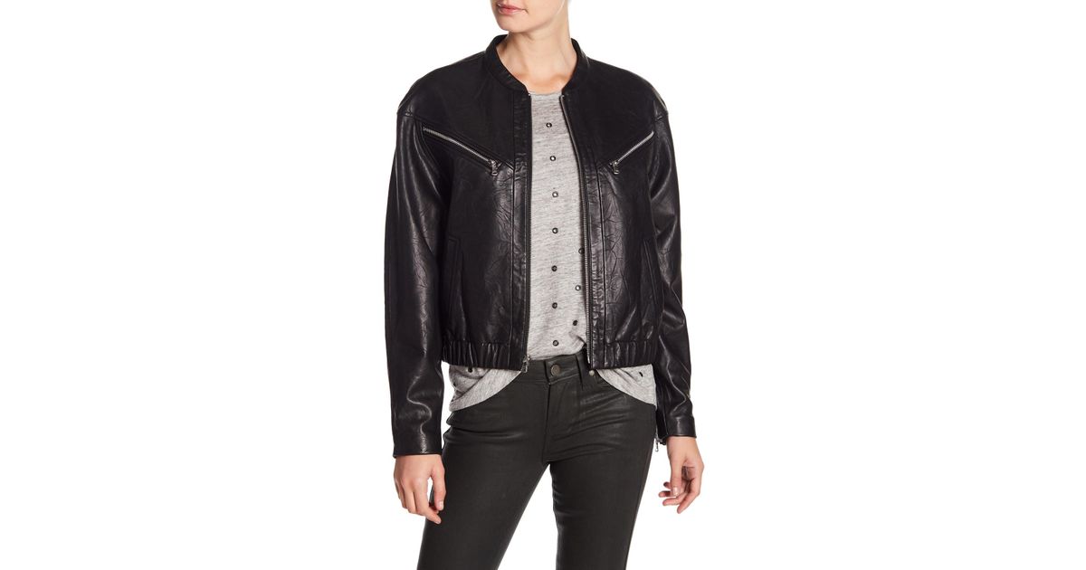 Lyst Paige Rhoda Leather Jacket In Black