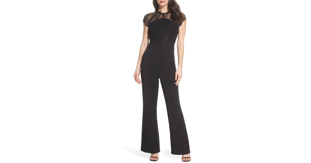 harlyn lace illusion top jumpsuit
