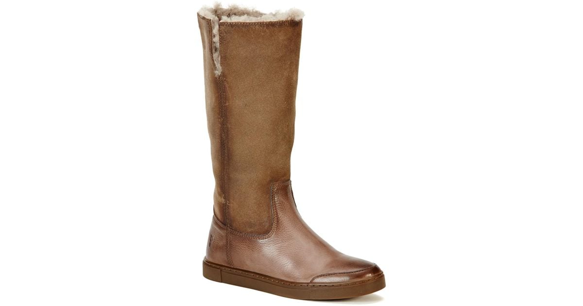 frye gemma shearling boots