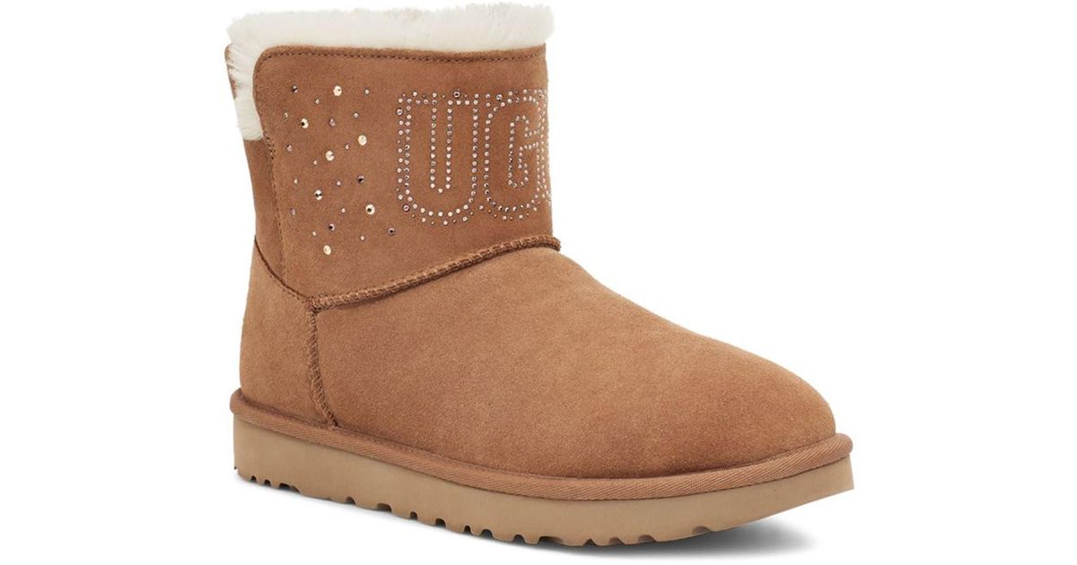 UGG Classic Gem Mini Boot in Chestnut (Brown) Lyst