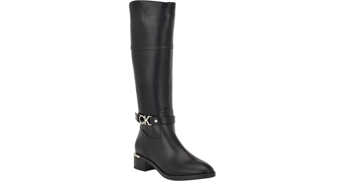 calvin klein knee high boots
