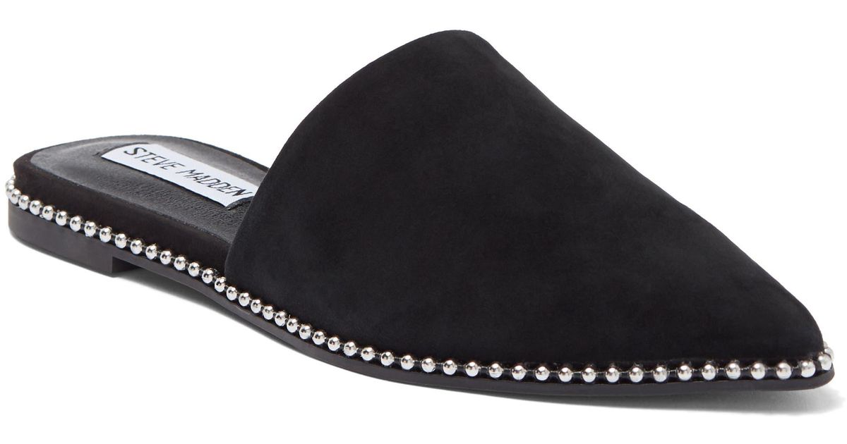 Steve Madden Azizi Pointed Toe Mule In Black Sued At Nordstrom Rack Lyst