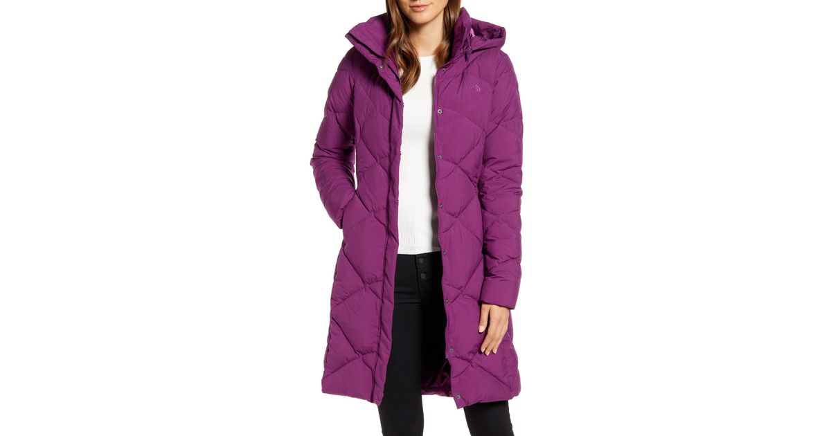 miss metro ii water repellent 550 fill power down hooded parka