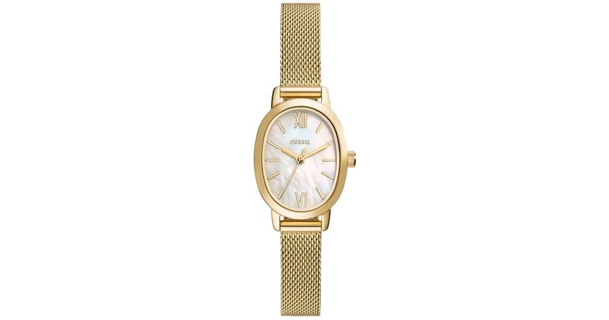 Fossil Penny Mother of Pearl Quartz Mesh Bracelet Watch Women’s OS RETRO MOTHER OF PEARL DIAL AUTOMATIC LADIES WATCH  main image 2