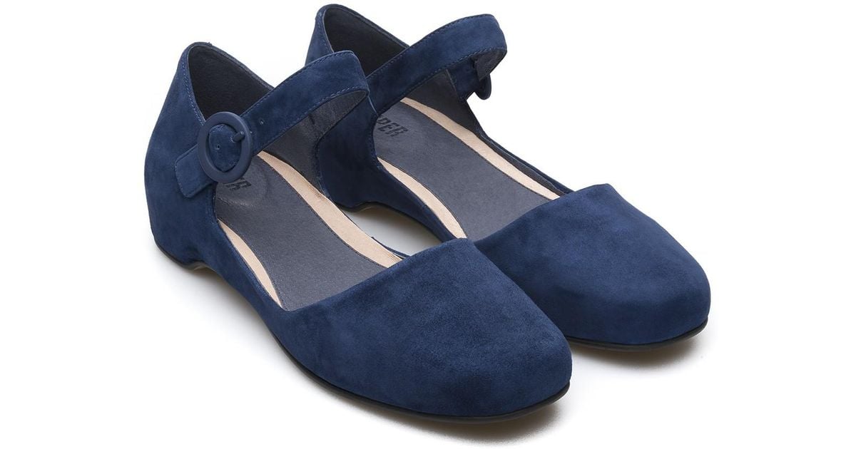 Camper Leather Serena Mary Jane Flats in Navy (Blue) - Lyst