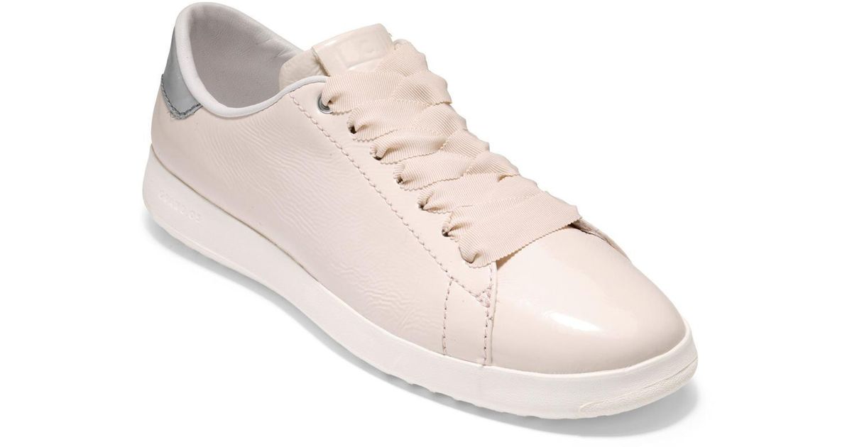 Cole Haan Leather Grandpro Tennis Shoe in Peach Blush Patent (Pink) Lyst