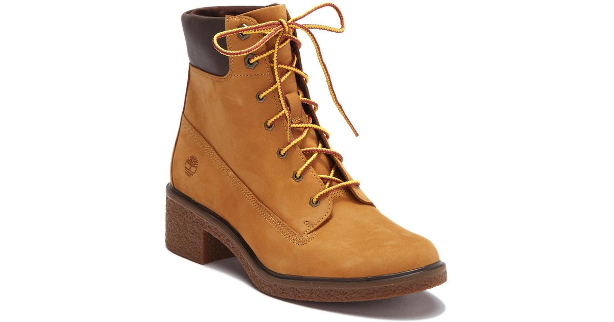 Timberland Rubber Brinda Leather Lace-up Boot in Brown - Lyst