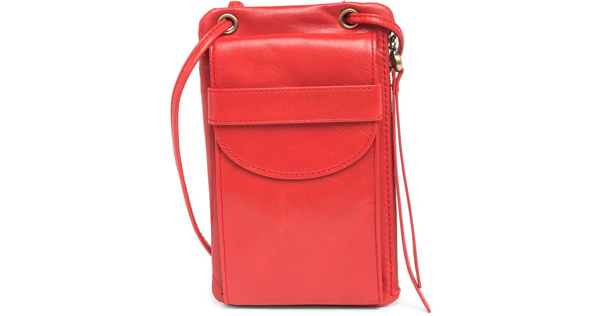 Hobo International Agile Leather Smartphone Crossbody Bag in Red | Lyst