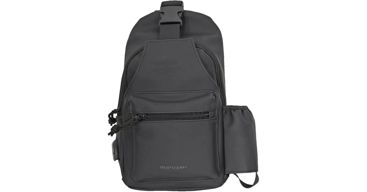 Duchamp Rubberized Sling Bag in Black for Men Lyst