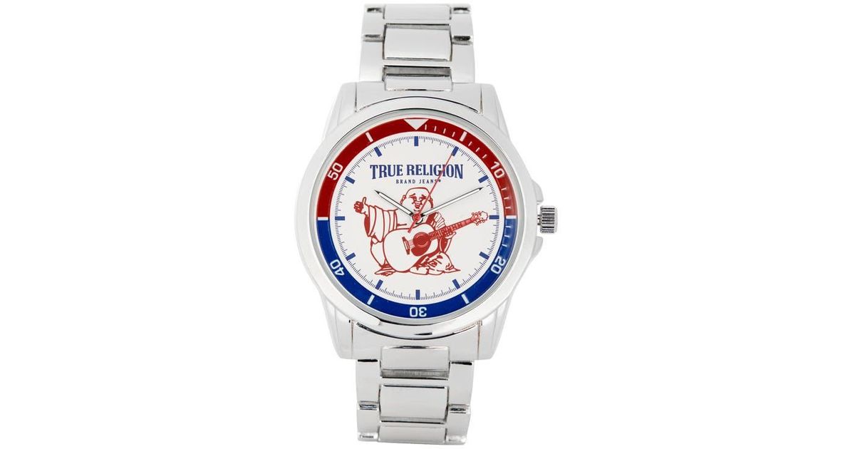 TRUE RELIGION Buddha Guitar Bracelet Watch, 42.8Mm in Gray for Men