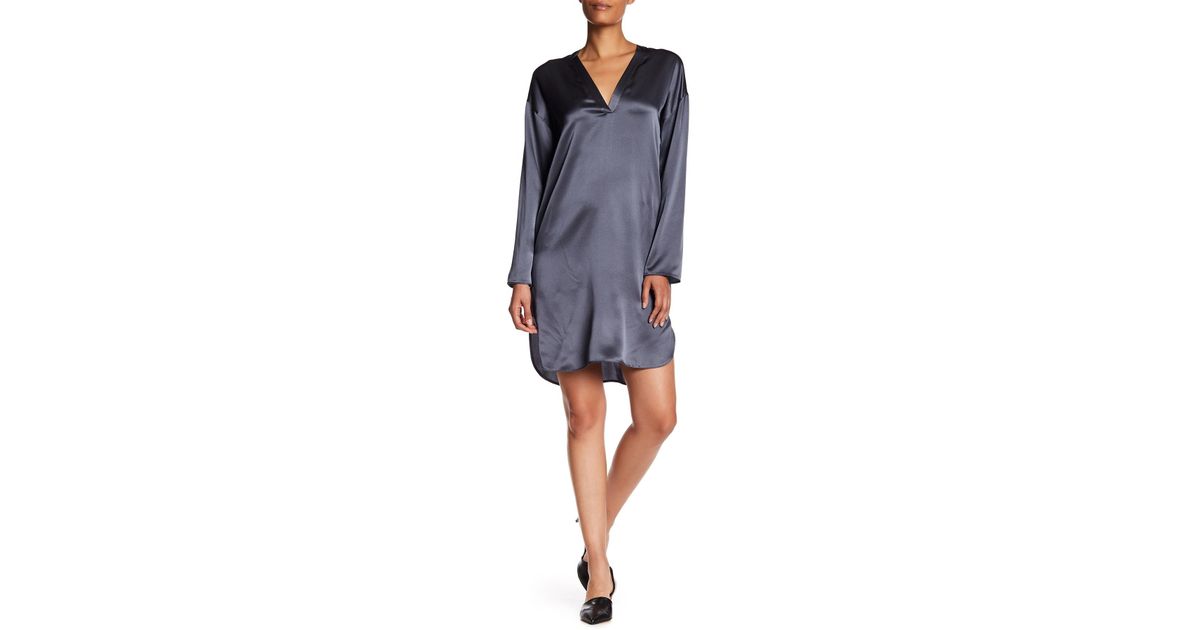 vince silk tunic dress