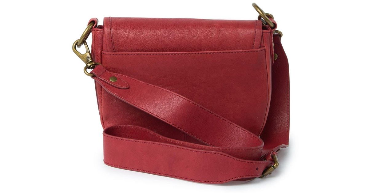 Frye Lucy Leather Saddle Bag in Red Lyst