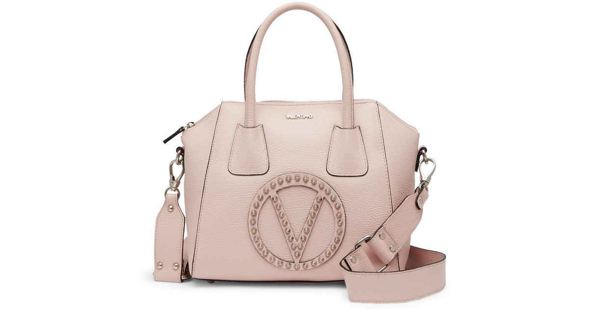 valentino minimi studded leather tote