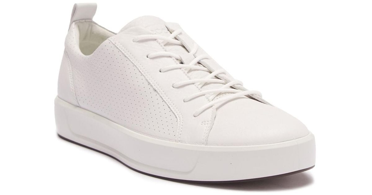 ecco white leather sneakers