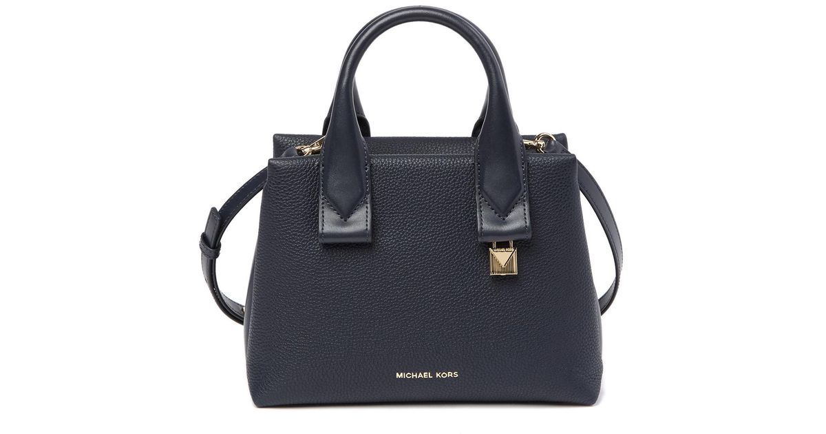 michael michael kors rollins small pebbled leather satchel