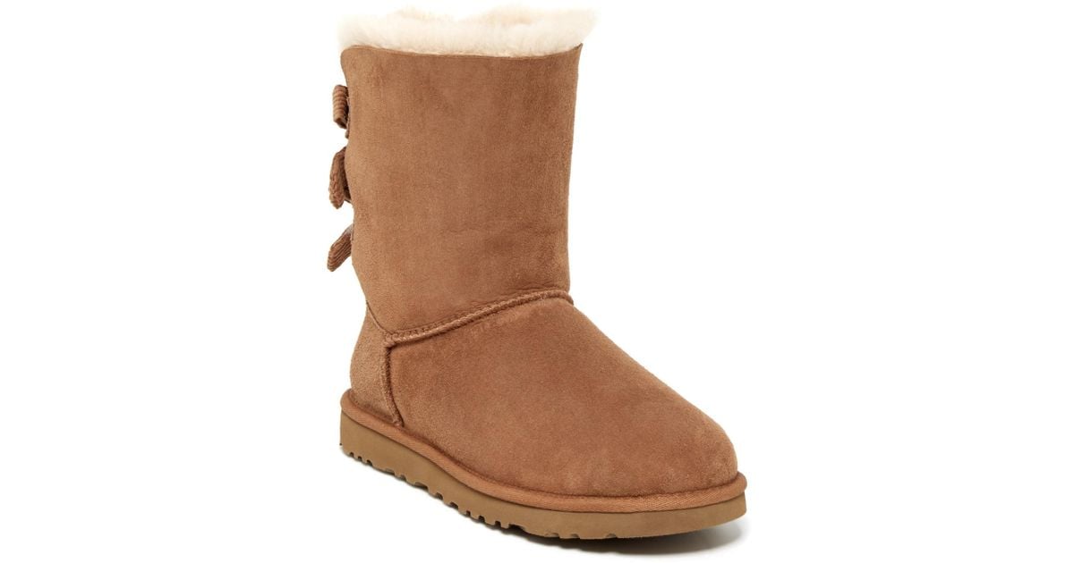 ugg bailey bow corduroy genuine shearling fur boot