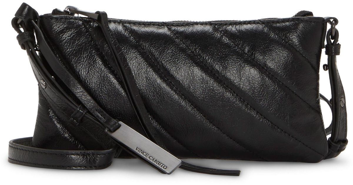 Vince Camuto Ottys Quilted Small Crossbody In Noir Cow Crystal At Nordstrom Rack in Black Lyst